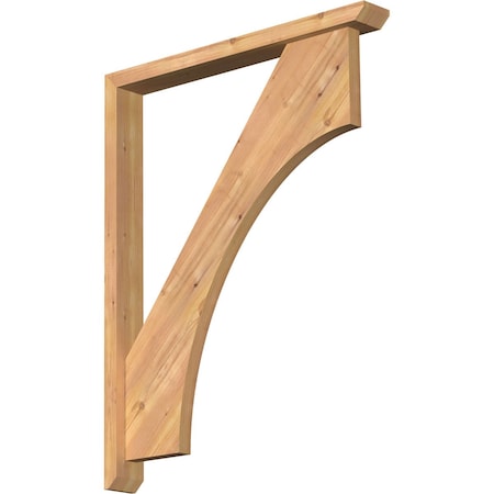Ekena Millwork Westlake Slat Smooth Bracket w/ Offset Brace, Western Red Cedar, 3 1/2"W x 30"D x 38"H BKT0402X30X38WTL06SWR